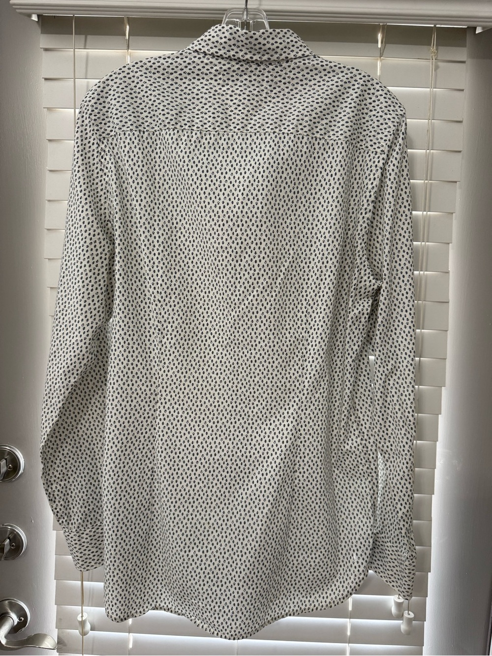 Tommy Hilfiger White Shirt with Black Micro Dot Print - Picture 3 of 5